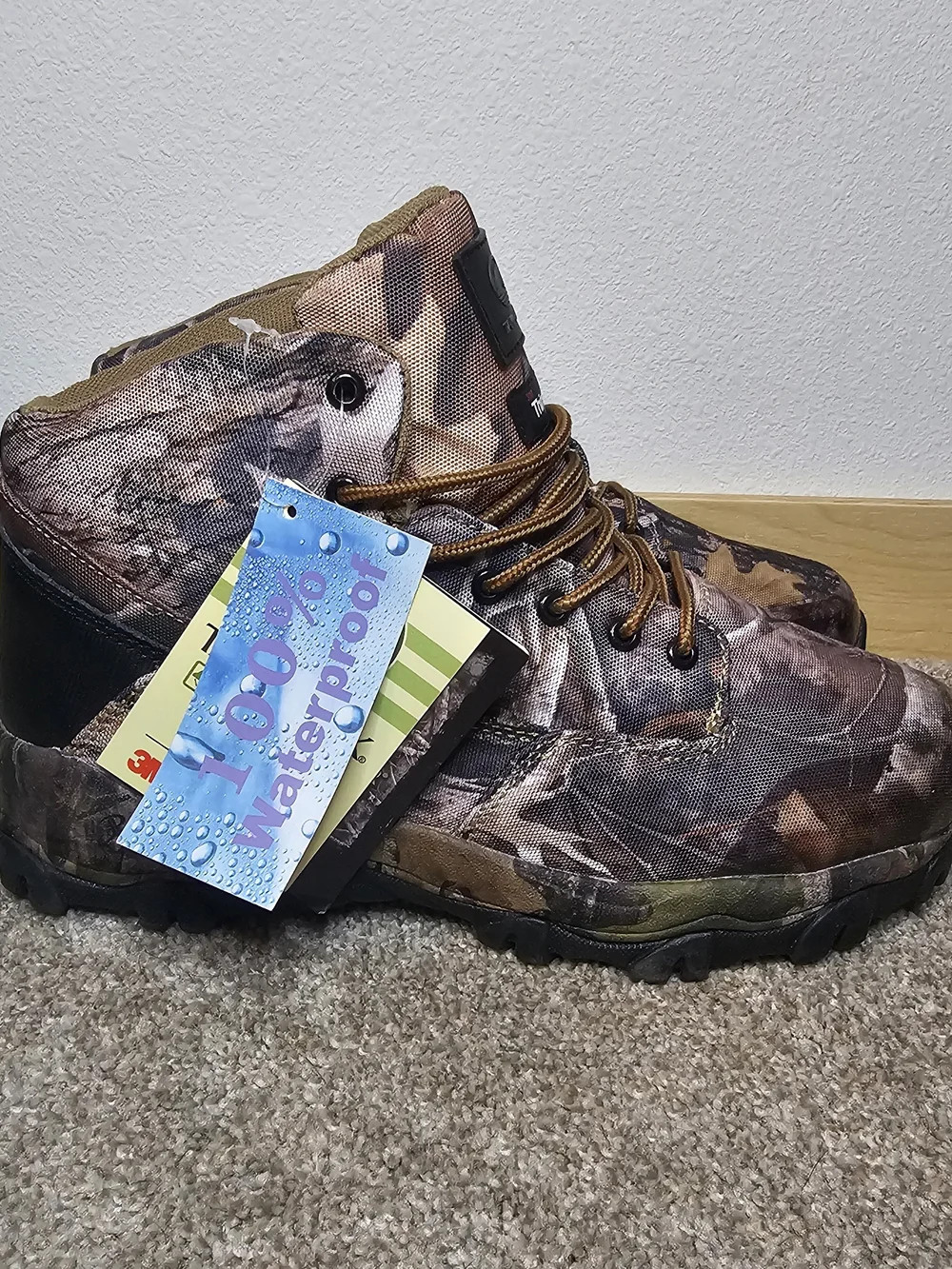 Men's Camouflage Waterproof Hiking Boots - Brown Camo